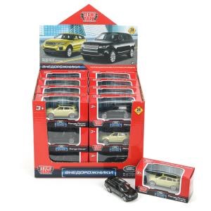 Машина металл range rover, RANGE ROVER EVOQUE 7 см,микс,дисп. Технопарк MINI-7DISP-MIX2