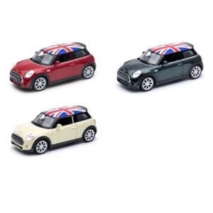 Машина металл 4.75" new mini hatch инерц. открыв. двери в дисплее 43696U-D