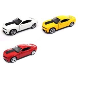 Машина металл 4.75" chevrolet camaro zl1 инерц. открыв. двери в дисплее 43667D