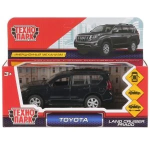 Машина металл TOYOTA PRADO, 12 см, откр дв, багаж, инерц, чёрный, кор. Технопарк PRADO-BK