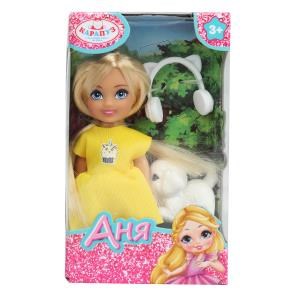 Кукла Аня 12 см, пит., акс., кор. КАРАПУЗ ANNA-PET3-BB (120)