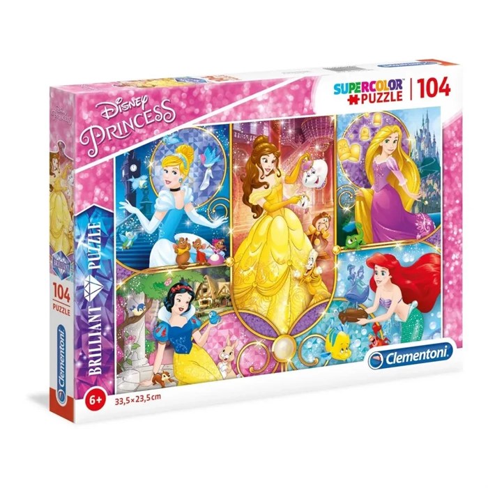 Пазл Clementoni Disney принцессы с эффектом блесток 169794264