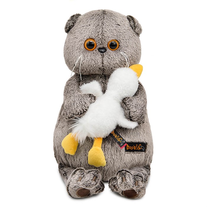 Кот Басик со спящим Гусиком Ks30-290