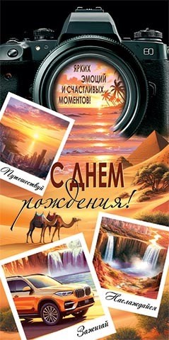 Конверт для денег "С Днём Рождения" 4-15-1918 4-15-1918