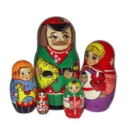 Деревянная матрешка Семейка 5 шт. Р-45/749 279-818