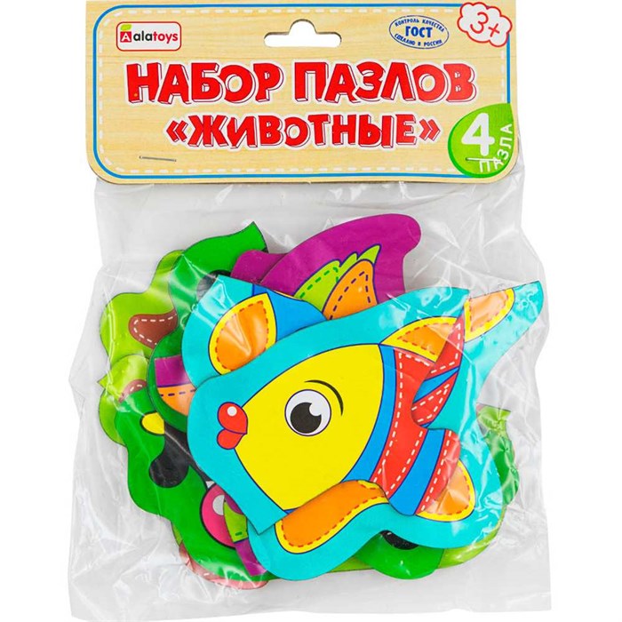 Деревянный пазл Животные ПЗЛ01 /20/ 379-446