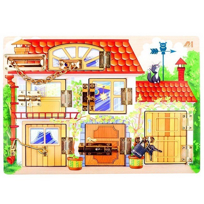 Деревянные замочки Домик  ДИ025 378-978