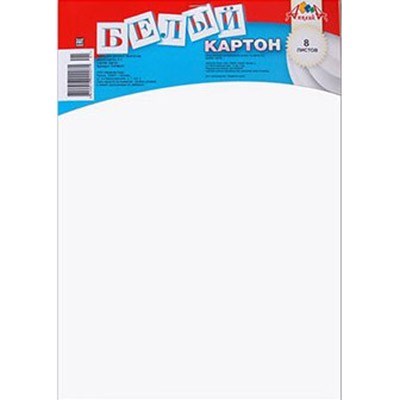 Картон белый 8 л. А4 ОБЕЧАЙКА С2768-01 692-528