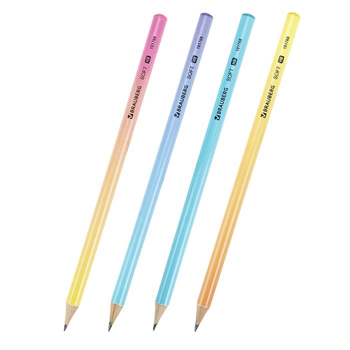 Карандаш ч/гр НВ "SOFT PASTEL" 181768 BRAUBERG 991-054