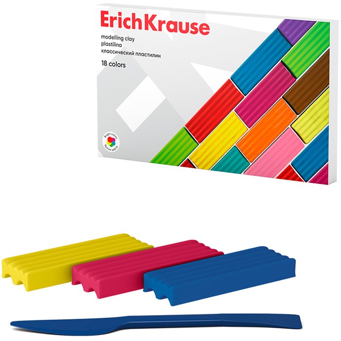 Пластилин 18цв классический 61318 /Erich Krause/. 889-954
