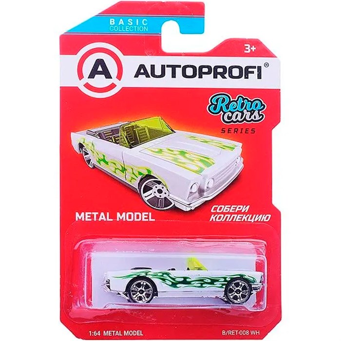 Модель 1:64 Серия RETRO CARS белый B/RET-008 439-398