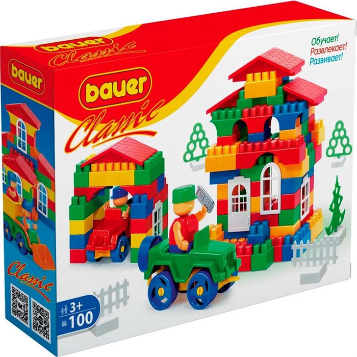 Конструктор Bauer CLM00051 "Классик" 100 деталей 625-713