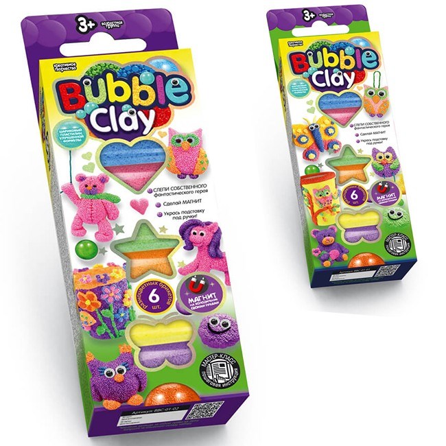 Набор для творчества Лепим сами BUBBLE CLAY  /АльянсТрест/ СТОК 477-868