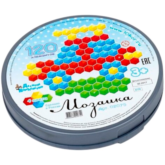 Мозаика 120 шестигранных фишек. 02075 611-392