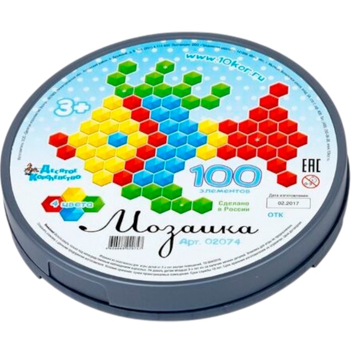 Мозаика 100 шестигранных фишек. 02074 611-391
