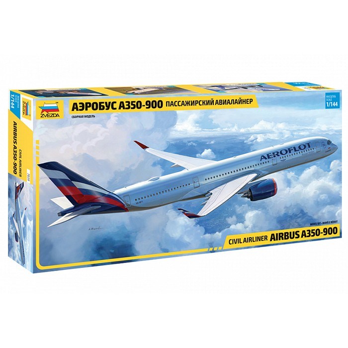 Сборная модель 7039 Самолет А350-900 142-340