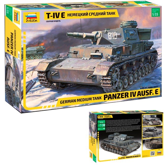 Сборная модель 3641 немецкий средний танк T-IV E 142-141