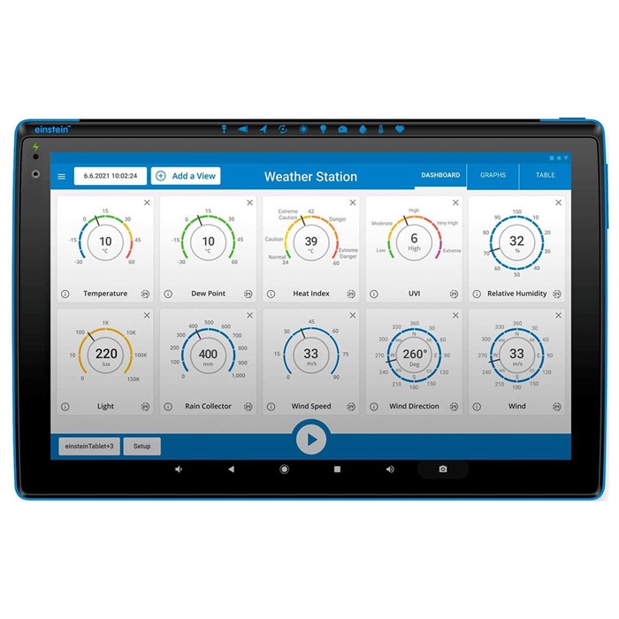 Планшетный регистратор данных со встроенными датчиками Einstein™ Tablet+3 ✅ 8825