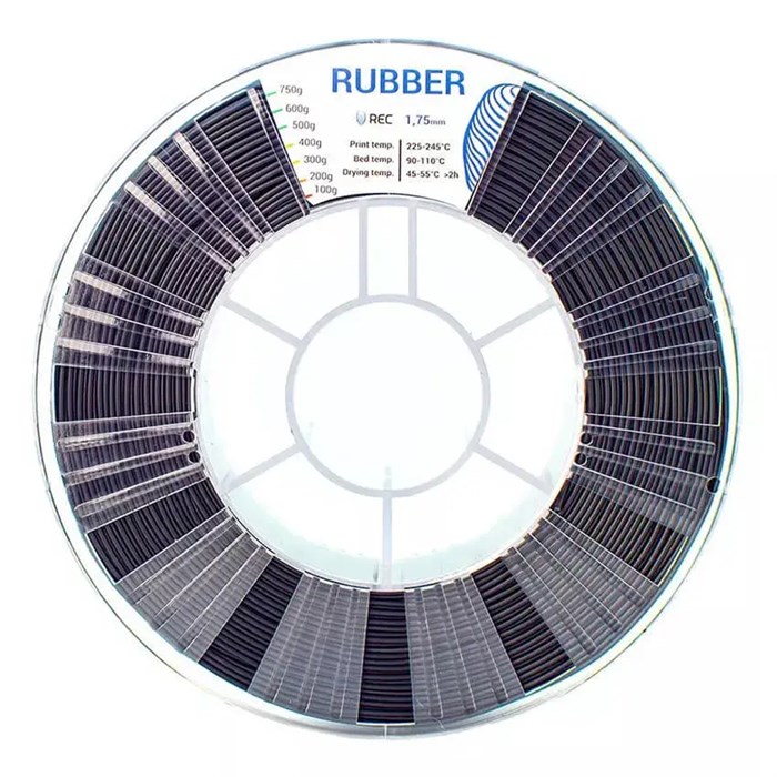 Катушка RUBBER-пластика REC 1.75мм, 750г 14934