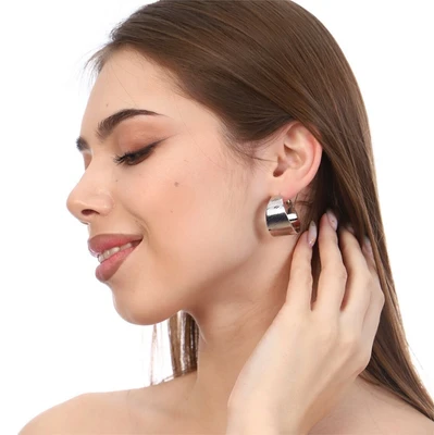 Серьги кольца, цвет серебристый, арт.748.253 748.253