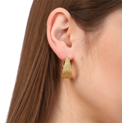 Серьги кольца, цвет золотистый, арт.748.255 748.255