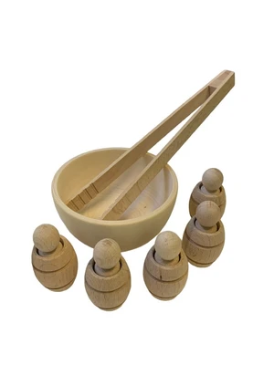 Сортер мальчонки и бочонки.(миска, пинцет) 123647