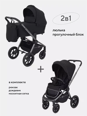 Коляска 2 в 1 Rant Flex Pro 2023 RA074 Black 4670078635259