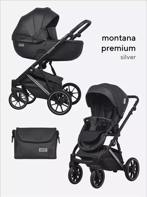 Коляска 2 в 1 Riko Basic Montana Premium Silver 22 5907729454136