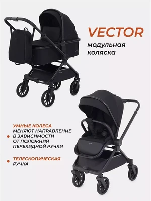 Коляска 2 в 1 Rant Vector Black 4670078644343