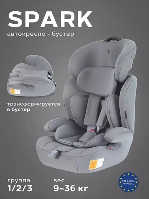 Автокресло Rant Basic Spark Next группа 1/2/3 (9-36 кг) Grey 4670078673855