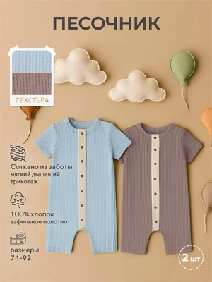 Песочник 2 шт. Rant Waffy Blue-brown арт. 7-92 4610477383115