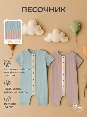 Песочник 2 шт. Rant Waffy Mint-latte арт. 7-92 4610477383238