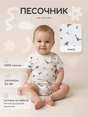 Песочник Rant Tiny на молнии 2193 Dinos 4610477385393