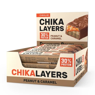 Протеиновый батончик Chikalab – Chika Layers - Peanut & Caramel (12 шт) 330479328