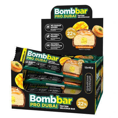 Протеиновый батончик Bombbar Pro Dubai - Манго и кунафа 733569382