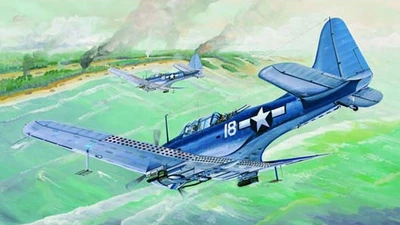 02243  авиация  U.S. Navy SBD-5/A-24B "Dauntless"  (1:32) 9580208022437