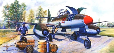 02261  авиация  Messerchmitt Me 262 A-1a clear edition  (1:32) 2000002105091