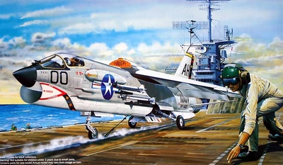 02272  авиация  F-8E CRUSADER  (1:32) 9580208022727
