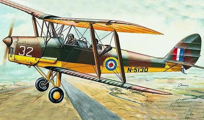 0811  авиация  D.H.82 " Tiger Moth" (1:48) 2000002080213