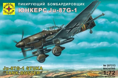 207213  авиация  Пикирующий бомбардировщик Юнкерс Ju-87G-1 (1:72) 4607061760452