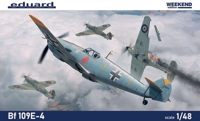 84196  авиация  Bf 109E-4 WEEKEND edition  (1:48) 8591437584253