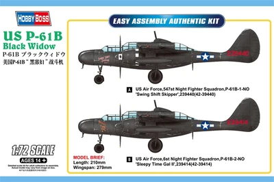 87262  авиация  US P-61B Black Widow  (1:72) 6939319272621