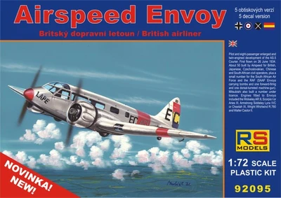 92095  авиация  Airspeed Envoy British airliner  (1:72) 8594183910956