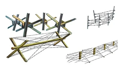0401  наборы для диорам  BARRICADES (1:35) 8001283804011