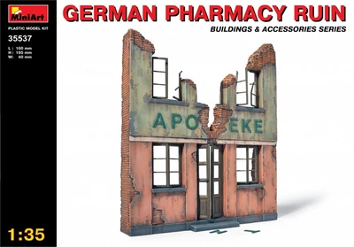 35537  наборы для диорам  GERMAN PHARMACY RUIN  (1:35) 4820041101544