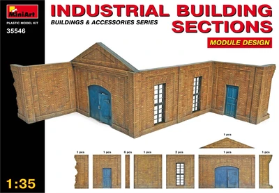35546  наборы для диорам  INDUSTRIAL BUILDING SECTIONS  (1:35) 4820041101964