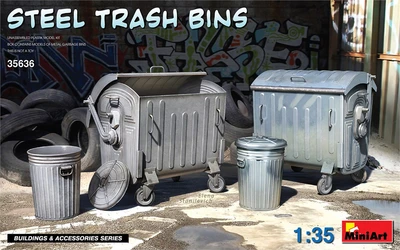 35636  наборы для диорам  STEEL TRASH BINS  (1:35) 4820183314116
