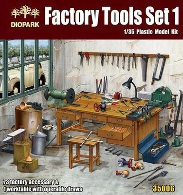 DP35006  наборы для диорам  Factory Tools Set 1  (1:35) 4582316528066