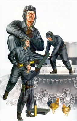 00411  фигуры  WWII Soviet Tank Crew Ammo Supplied Team  (1:35) 9580208004112