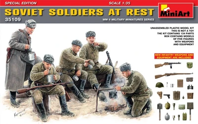 35109  фигуры  SOVIET SOLDIERS AT REST SPECIAL EDITION  (1:35) 4820041102909